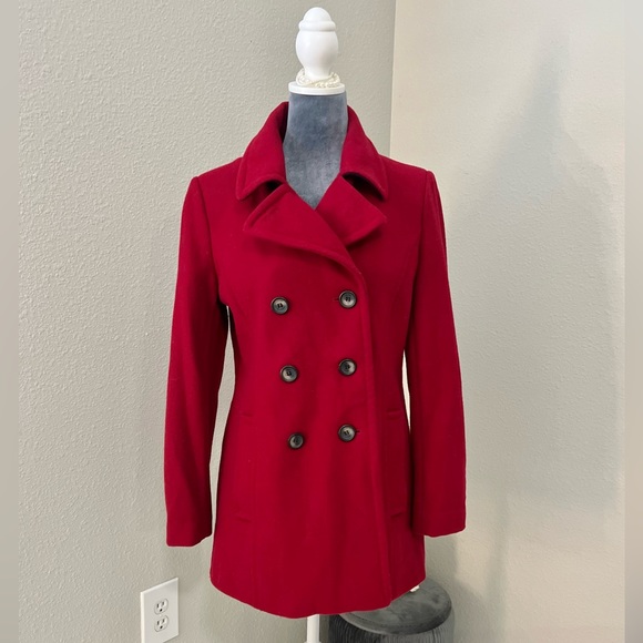 Tommy Hilfiger Red Double Breasted Coat - Picture 3 of 12